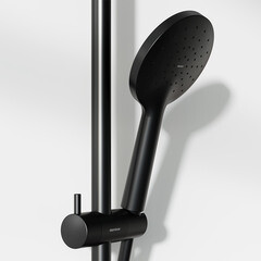 Душевая система Damixa Jupiter с верхним душем с лейкой черная (977710300) - фото 2