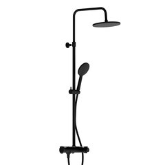 Душевая система Damixa Jupiter с верхним душем с лейкой черная (977750300)