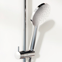 Душевая система Damixa Jupiter с верхним душем с лейкой с изливом хром (977740000) - фото 4