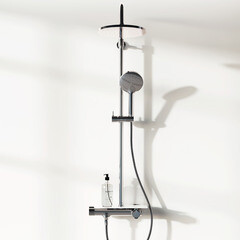 Душевая система Damixa Jupiter с верхним душем с лейкой хром (977750000) - фото 7