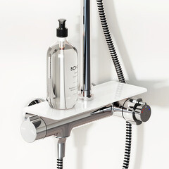 Душевая система Damixa Jupiter с верхним душем с лейкой хром (977750000) - фото 5