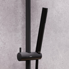 Душевая система Damixa Scandinavian Pure с верхним душем с лейкой черная (936710300) - фото 2