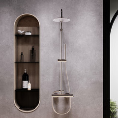 Душевая система Damixa Scandinavian Pure с верхним душем с лейкой хром (936710000) - фото 3