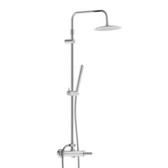 Душевая система Damixa Scandinavian Pure с верхним душем с лейкой хром (936710000) - фото 1