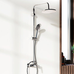 Душевая система Damixa Jupiter с верхним душем с лейкой хром (977710000) - фото 4