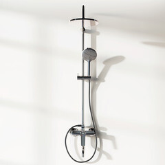 Душевая система Damixa Jupiter с верхним душем с лейкой с изливом хром (977740000) - фото 7