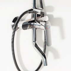 Душевая система Damixa Jupiter с верхним душем с лейкой с изливом хром (977740000) - фото 6