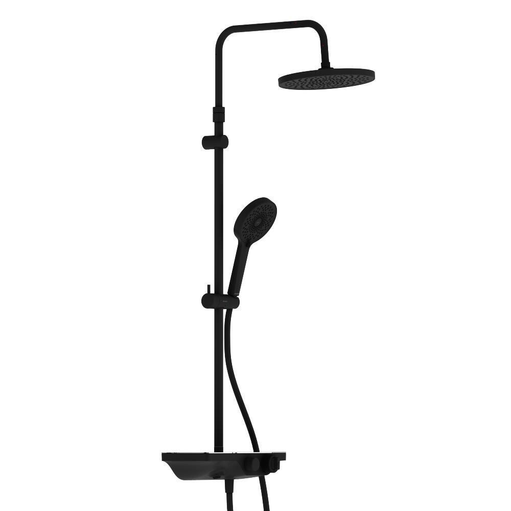 Душевая система Damixa Apollo с верхним душем с лейкой черная (947760300)