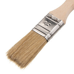 Кисть плоская натуральная щетина деревянная ручка Wenzo Wood 25х12 мм для эмалей и лаков на алкидной основе - фото 3