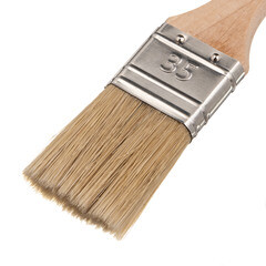 Кисть плоская натуральная щетина деревянная ручка Wenzo Wood 35х12 мм для эмалей и лаков на алкидной основе - фото 3