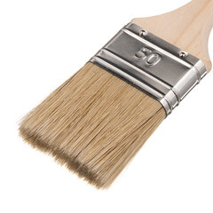 Кисть плоская натуральная щетина деревянная ручка Wenzo Wood 50х14 мм для эмалей и лаков на алкидной основе - фото 5