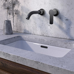 Смеситель для раковины встраиваемый Esko черный однорычажный (SM28 B) - фото 8