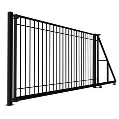 Ворота откатные каркас с комплектом под автоматику Стандарт 4х2 м черные универсальные