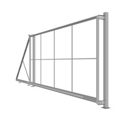 Изображение товара Ворота откатные каркас с комплектом под автоматику Классик 4х2 м серые универсальные