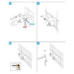 Смеситель для раковины встраиваемый Esko черный однорычажный (SM28 B) - фото 10