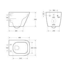 Унитаз подвесной BelBagno Due безободковый с сиденьем дюропласт микролифт (BB3103CHR/SC) - фото 5