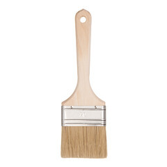 Кисть плоская натуральная щетина деревянная ручка Wenzo Wood 70х14 мм для эмалей и лаков на алкидной основе - фото 2