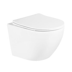 Унитаз подвесной BelBagno Uno безободковый с сиденьем дюропласт микролифт (BB3105CHR/SC) - фото 1