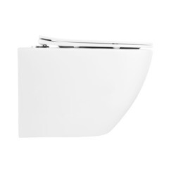 Унитаз подвесной BelBagno Uno безободковый с сиденьем дюропласт микролифт (BB3105CHR/SC) - фото 5