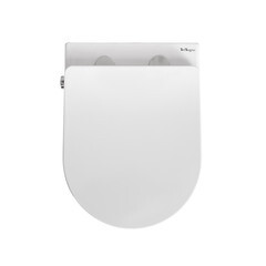 Унитаз подвесной BelBagno Uno безободковый с функцией биде и сиденьем дюропласт микролифт (BB3105CHR-BS/SC) - фото 5