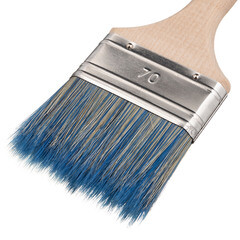 Кисть плоская смешанная щетина деревянная ручка Wenzo Wood 70х14 мм для красок на водной основе - фото 4