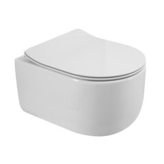 Унитаз подвесной BelBagno Soft-Tor безободковый с сиденьем дюропласт микролифт смыв торнадо (BB084CH-TOR/BB2034SC) - фото 1