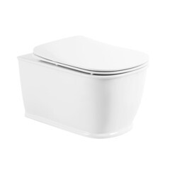 Изображение товара Унитаз подвесной BelBagno Prado безободковый с сиденьем дюропласт микролифт (BB10150CH/BB10150SC)