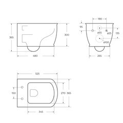 Унитаз подвесной BelBagno Prado безободковый с сиденьем дюропласт микролифт (BB10150CH/BB10150SC) - фото 3