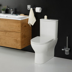 Унитаз-компакт BelBagno Energia безободковый с горизонтальным выпуском с сиденьем дюропласт микролифт белый (BB8134CPR-SC) - фото 2