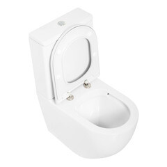 Унитаз-компакт Cezares Stylus безободковый с горизонтальным выпуском с сиденьем дюропласт микролифт белый (CZR-152-CPR/CZR-GN-SC) - фото 6