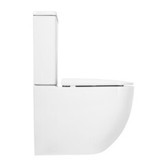 Унитаз-компакт Cezares Stylus безободковый с горизонтальным выпуском с сиденьем дюропласт микролифт белый (CZR-152-CPR/CZR-GN-SC) - фото 5