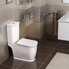 Унитаз-компакт BelBagno Prado безободковый с горизонтальным выпуском с сиденьем дюропласт микролифт белый (BB10150CP/BB10150SC) - фото 3