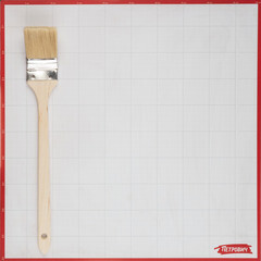 Кисть радиаторная натуральная щетина деревянная ручка 63х11 мм для эмалей и лаков на алкидной основе - фото 2