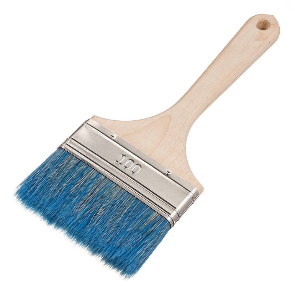 Изображение товара Кисть Wenzo 442100 для красок на водной основе, плоская 100x14 мм, Россия