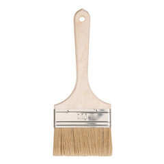 Кисть плоская натуральная щетина деревянная ручка Wenzo Wood 100х14 мм для эмалей и лаков на алкидной основе - фото 5