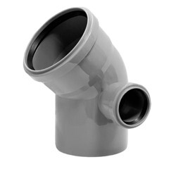 Отвод Valfex d110х50 мм 45° пластиковый с выходом d50 мм правый для внутренней канализации (23112150) - фото 1