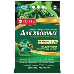 Изображение товара Удобрение сухое для хвойных растений гранулированное с биодоступным кремнием Bona Forte 2,5 кг