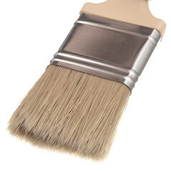 Кисть радиаторная натуральная щетина пластиковая ручка Beorol 38х9 мм для эмалей и лаков на алкидной основе - фото 3