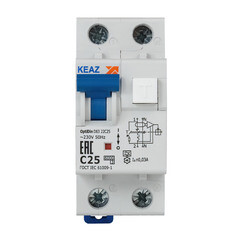 Автомат дифференциальный КЭАЗ OptiDin D63 25А 1P+N тип A 30 мА 6 кА (103509) - фото 4