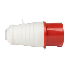 Вилка силовая прямая переносная КЭАЗ с заземлением 3Р+РЕ+N 32 А 380 В IP44 красная (222740) - фото 4