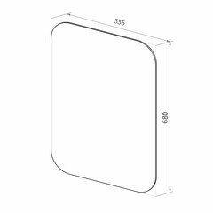 Зеркало прямоугольное 53,5х68 см Continent Piko (В243) - фото 4