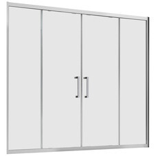 Шторка на ванну раздвижная 170х140х0,6 см профиль хром Abber Schwarzer Diamant (AG57170M)