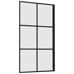 Изображение товара Шторка на ванну неподвижная 80х140х0,6 см профиль черный Abber Immer Offen (AG72080B)