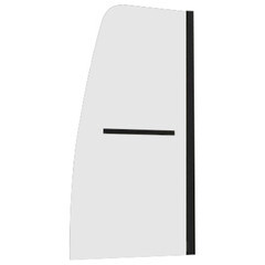 Изображение товара Шторка на ванну распашная 80х140х0,6 см профиль черный Abber Ewiges Wasser (AG50080B)