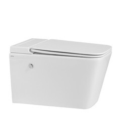 Унитаз подвесной Abber Rechteck с сиденьем дюропласт микролифт с импульсным смывом торнадо (AC1202P) - фото 1