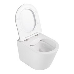 Унитаз подвесной Abber Bequem безободковый с сиденьем дюропласт микролифт (AC1102) - фото 8