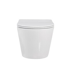 Унитаз подвесной Abber Bequem безободковый с сиденьем дюропласт микролифт (AC1102) - фото 7