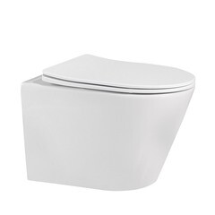 Унитаз подвесной Abber Bequem безободковый с сиденьем дюропласт микролифт (AC1102) - фото 1