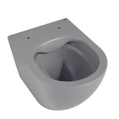 Унитаз подвесной Abber Bequem безободковый серый с сиденьем дюропласт микролифт (AC1101MG) - фото 7