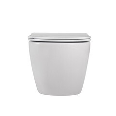 Унитаз подвесной Abber Bequem безободковый с сиденьем дюропласт микролифт (AC1100) - фото 5